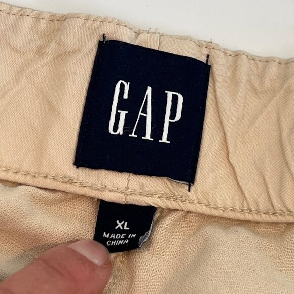 NWOT GAP Women Size XL Tan Beige Pull on Cotton Twill Cargo Pants - Picture 7 of 9
